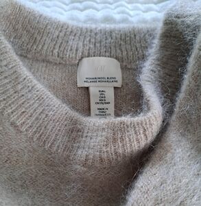 H&M Soft Beige Mohair Wool Sweater